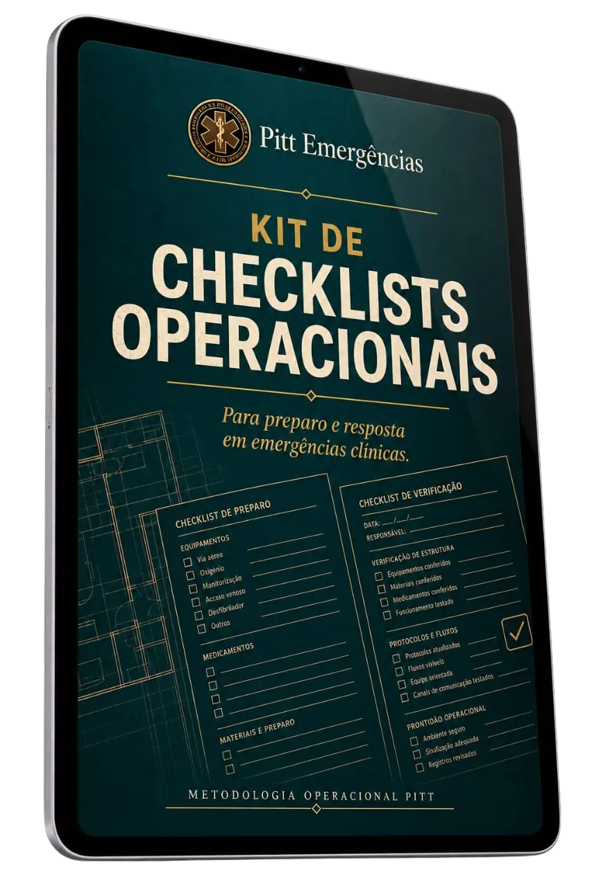 Kit de Checklists Operacionais para preparo e resposta em emergências clínicas